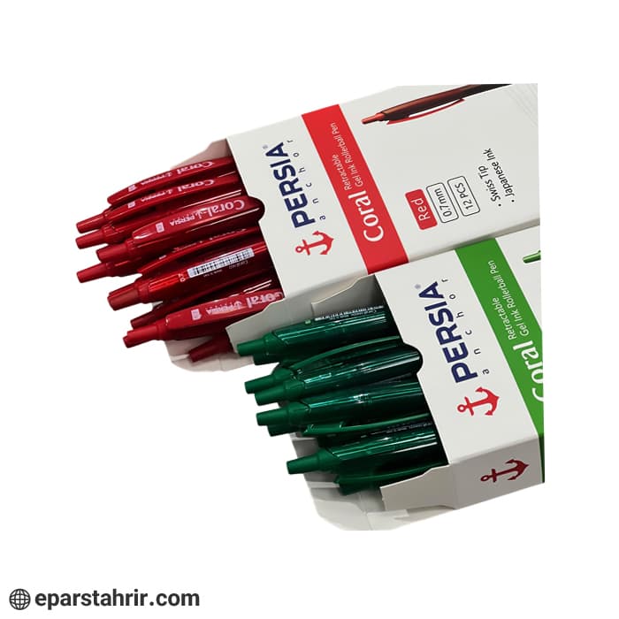 روان نویس پرشیا نوک 0.7 فشاری مدل coral (بسته 12 عددی) — تصویر ۲