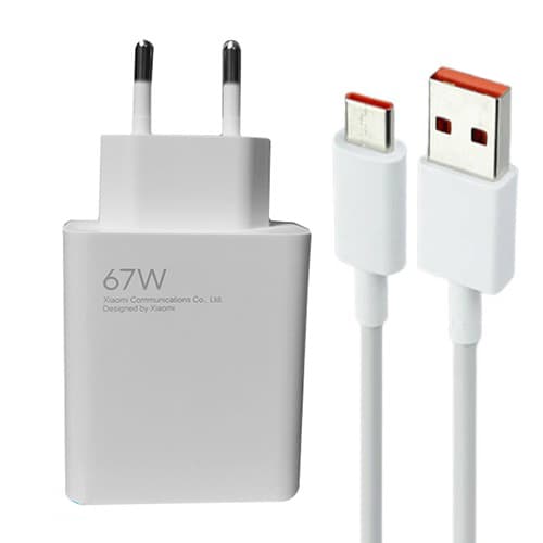 شارژر شیائومی Xiaomi 67W با کابل توربو و ثانیه شمار