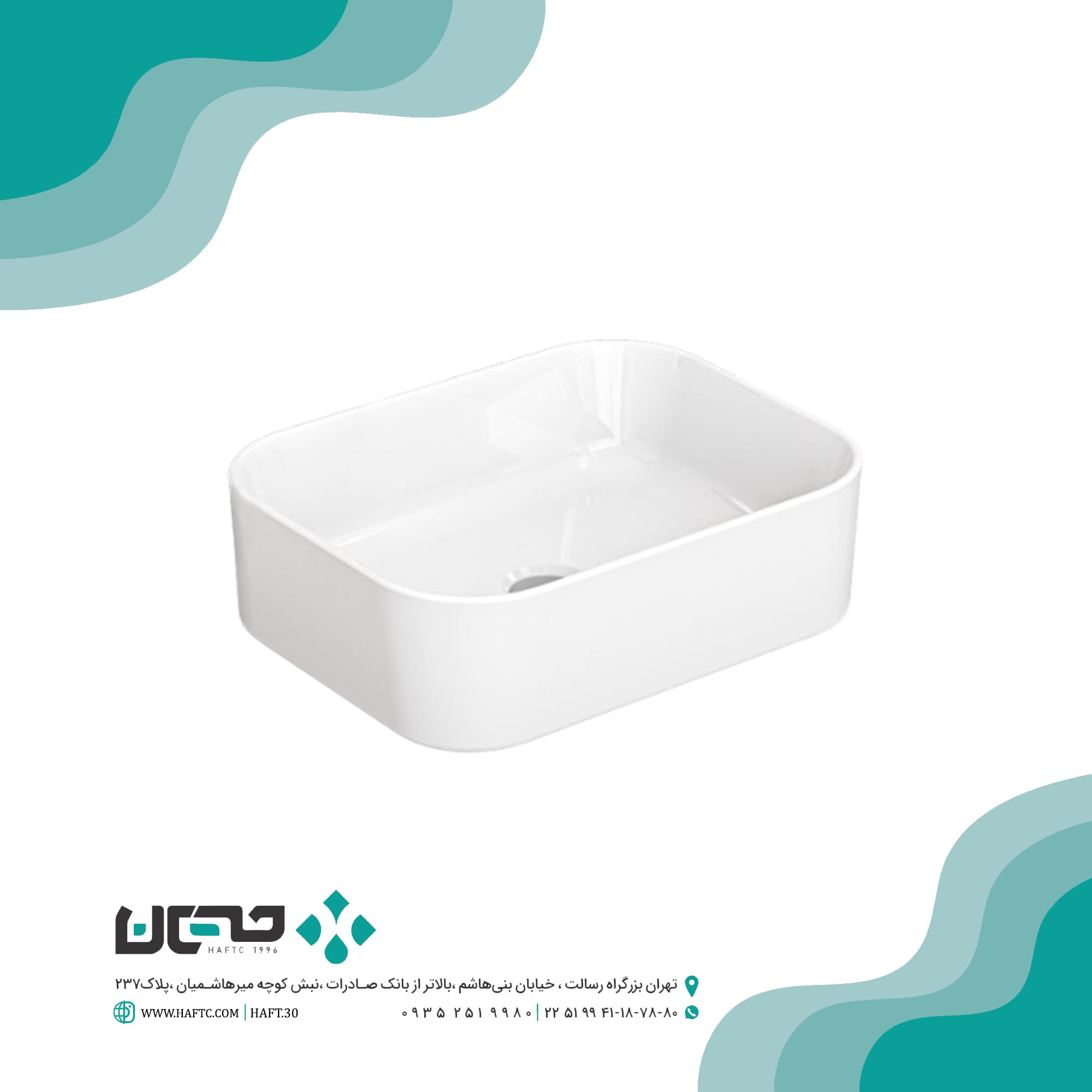 روشویی روکابینتی چینی کرد مدل ارکید 40 — تصویر ۳