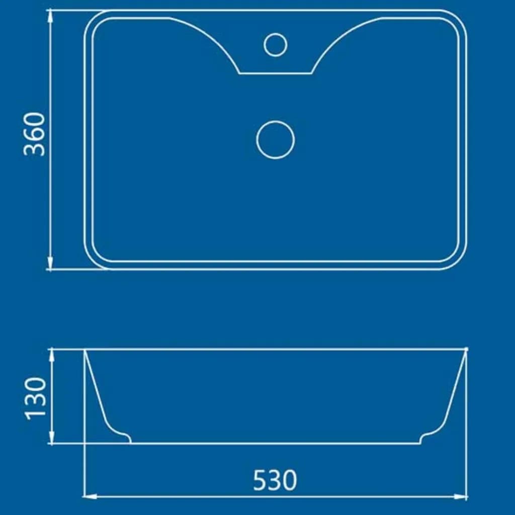 روشویی روکابینتی چینی کرد مدل تولیپ 53 — تصویر ۶