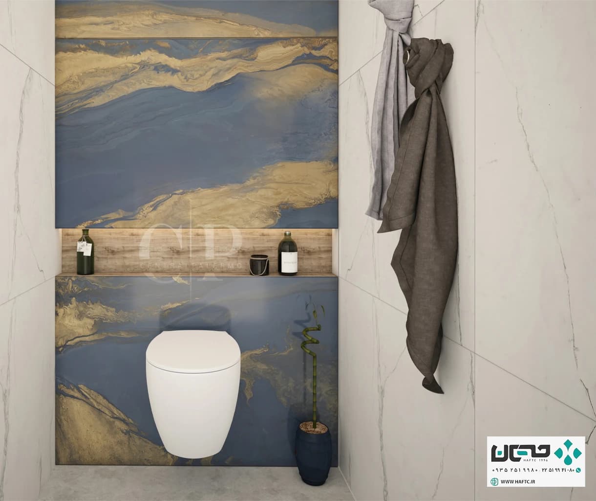 سرامیک پالرمو مدل Ocean Blue 120*80 پولیش — تصویر ۴