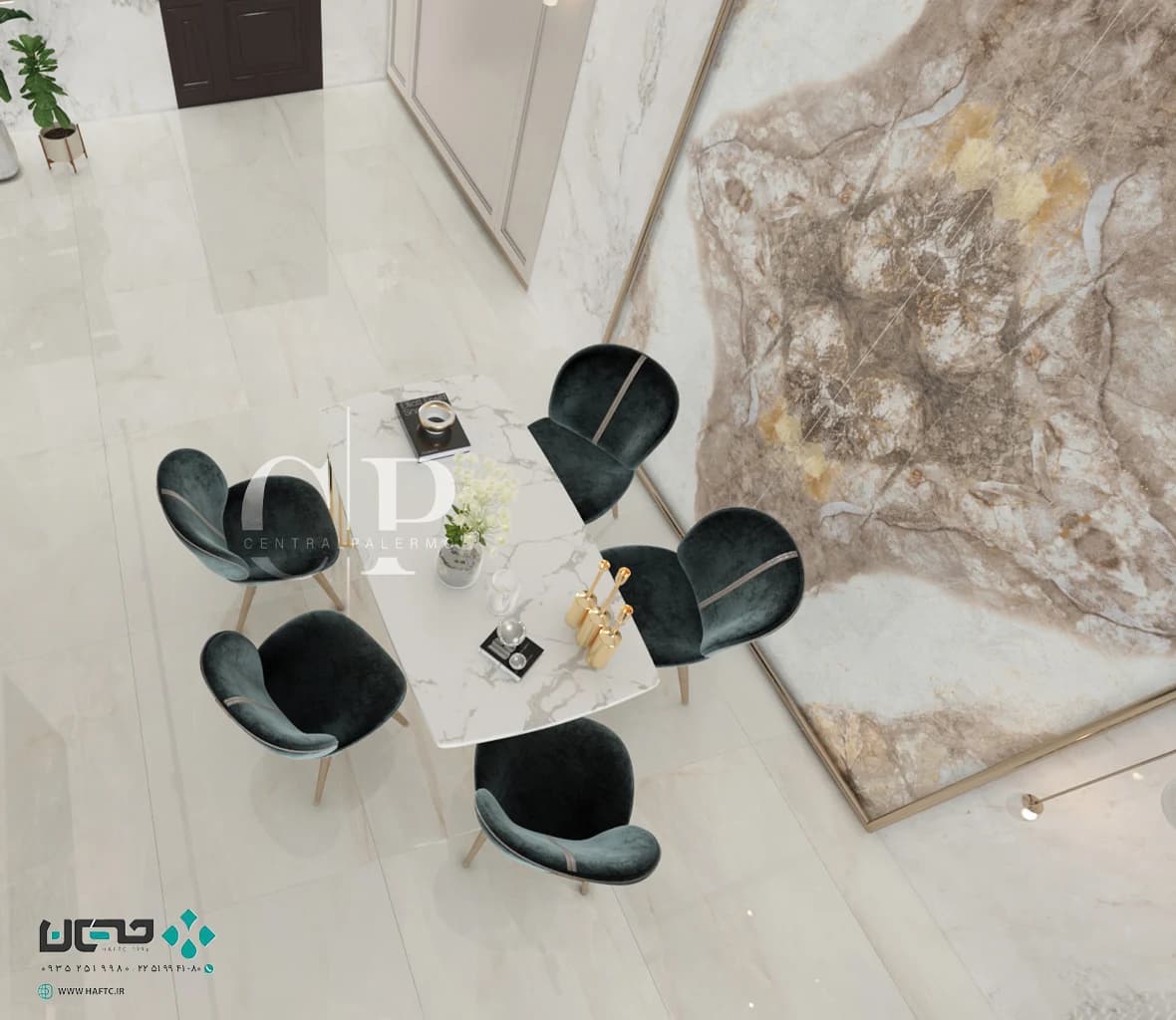 سرامیک پالرمو مدل 120*80 Prime Ivory پولیش — تصویر ۲