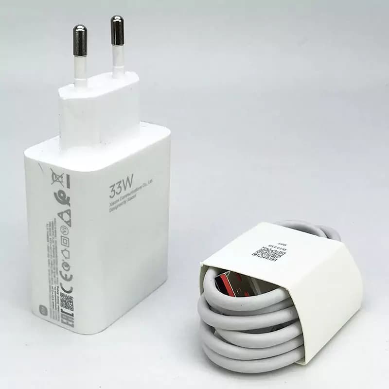 شارژر اورجینال سرکارتنی 33 وات توربو شارژ MDY-14-EL شیائومی به همراه کابل تایپ سی