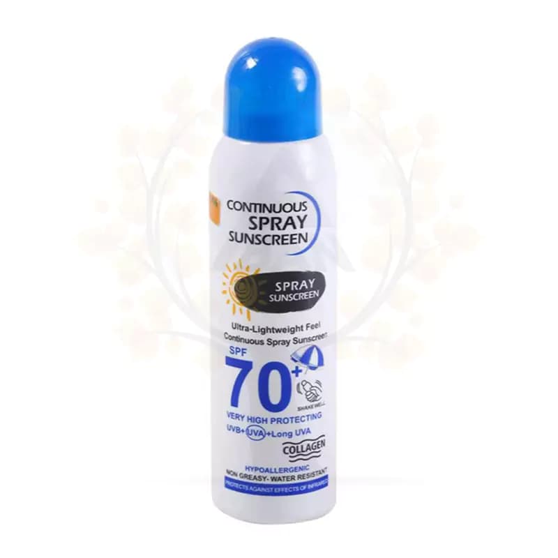 اسپری ضد آفتاب بی رنگ وکالی با SPF70 حجم 230 میل