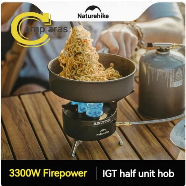 اجاق گاز سرشعله 3 شعله نیچرهایک CNK2450CF019 شلنگ دار — تصویر ۵