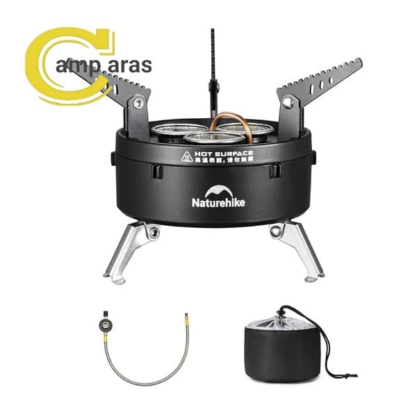 اجاق گاز سرشعله 3 شعله نیچرهایک CNK2450CF019 شلنگ دار — تصویر ۴