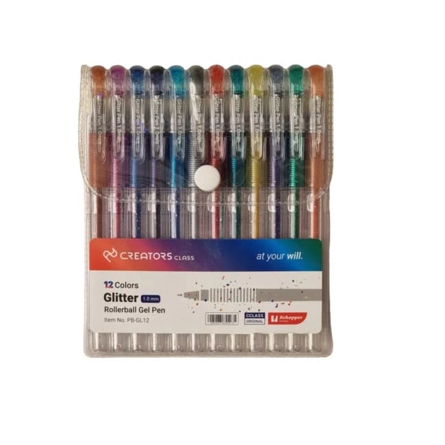 روان نویس کریتورز کلاس مدل گلیتر طرح اکلیلی کد PB-GL-12 بسته 12عددی — تصویر ۵