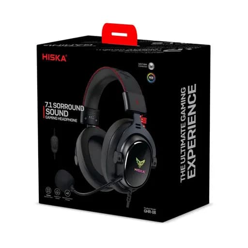 هدفون سیمی گیمینگ هیسکا Hiska GHR-08 — تصویر ۳