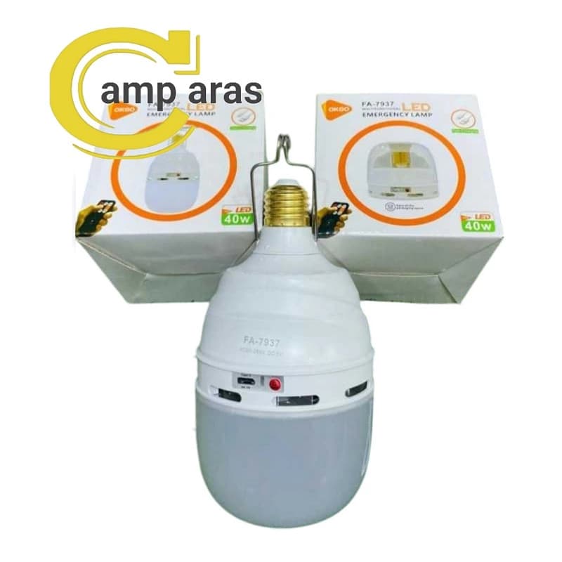 لامپ سرپیچی شارژی 40 وات کمپینگ OKGO FA-7937