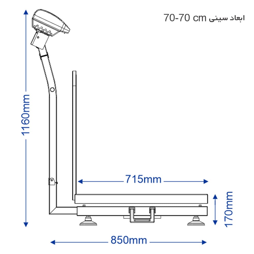 باسکول محک 300 کیلویی ثابت سینی استیل مدل MDS13000 — تصویر ۱۰
