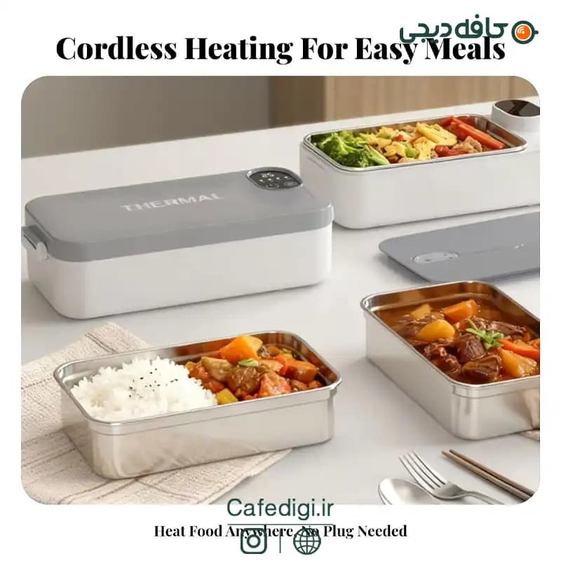 ظرف غذای دیجیتال thermal meal box — تصویر ۷