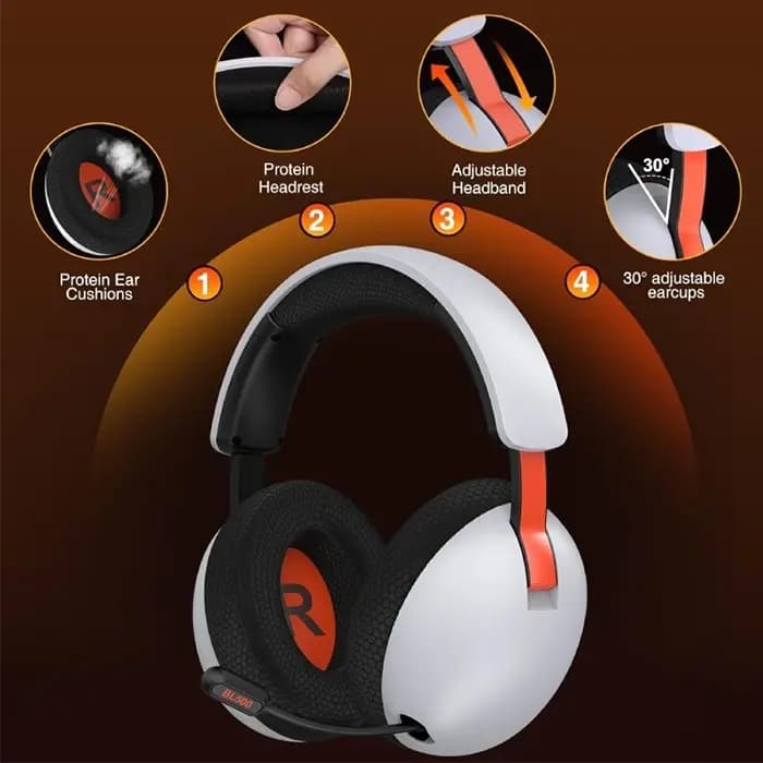 هدست گیمینگ اونیکوما مدل BL 500 PRO – سفید — تصویر ۳