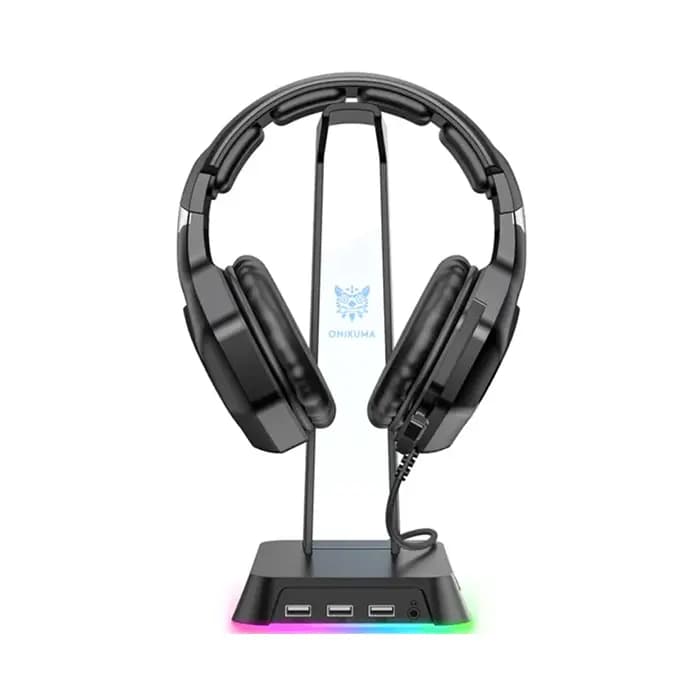 پایه نگهدارنده هدست اونیکوما مدل ST-2 با RGB مشکی — تصویر ۳