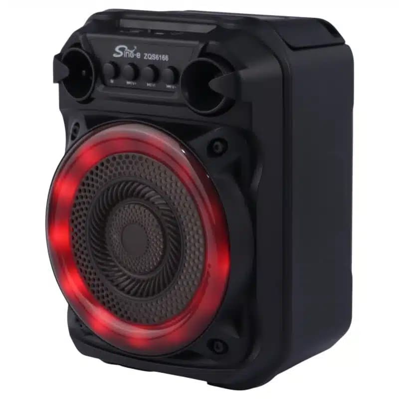 اسپیکر بلوتوثی قابل حمل + میکروفن برند SING-E مدل ZQS6166