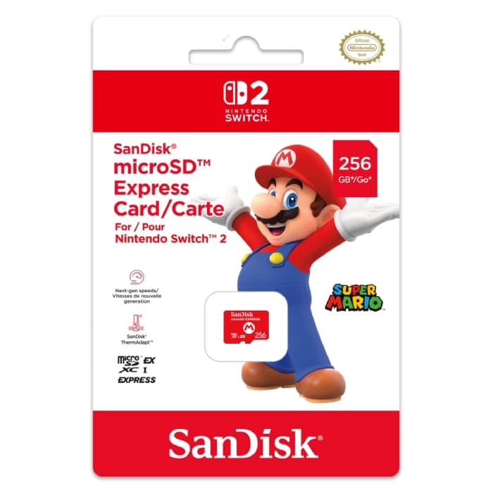 کارت حافظه SanDisk microSD Express برای Nitendo Switch 2 – ظرفیت 256 گیگابایت — تصویر ۳