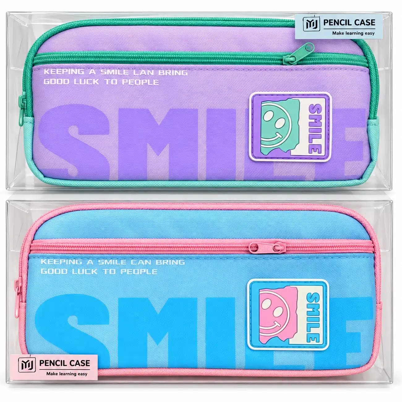 جامدادی مدل YMJ-51862 سه زیپ طرح اسمایل (Smile) — تصویر ۶