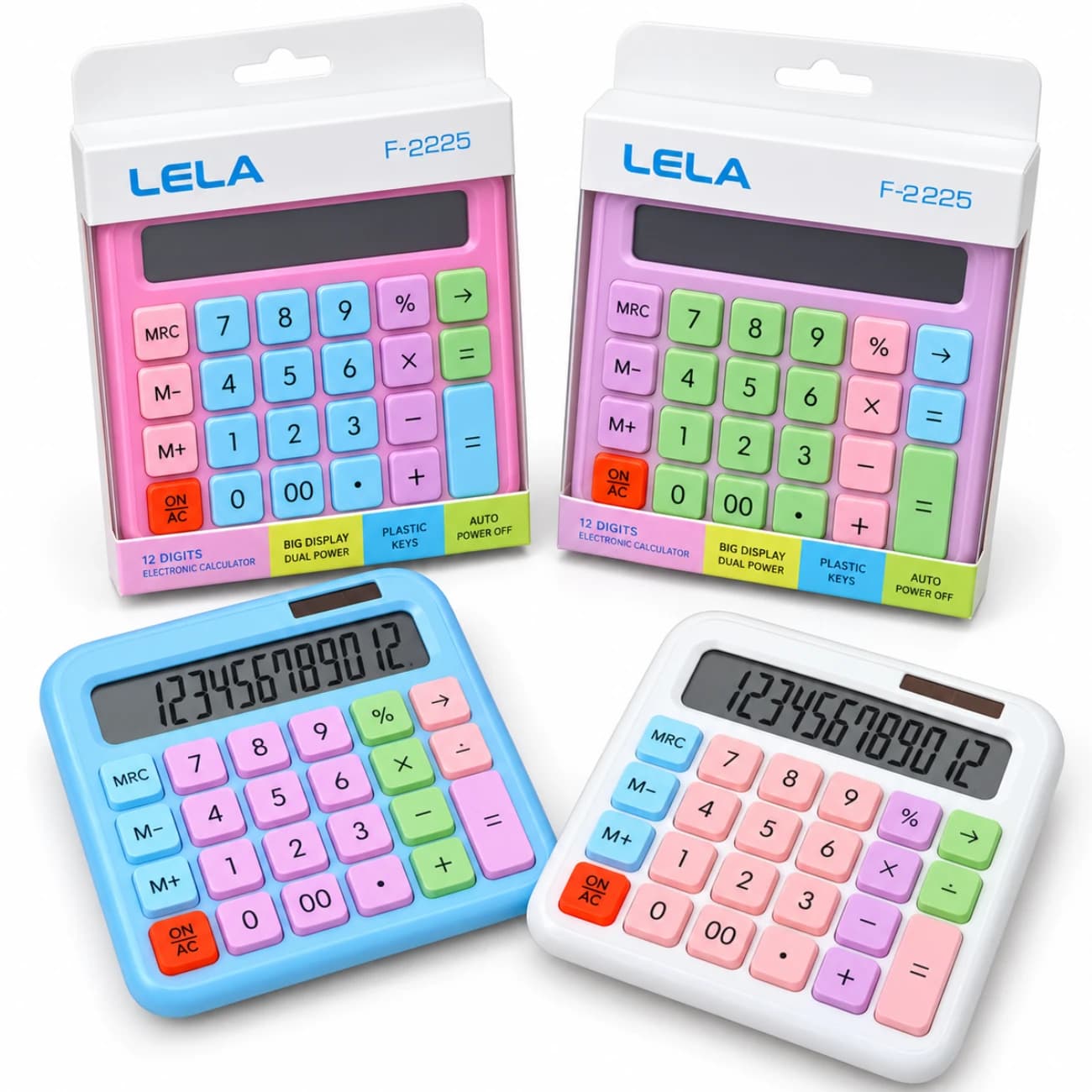 ماشین حساب رومیزی لِلا LELA مدل F-2225 دوازده رقمی — تصویر ۹