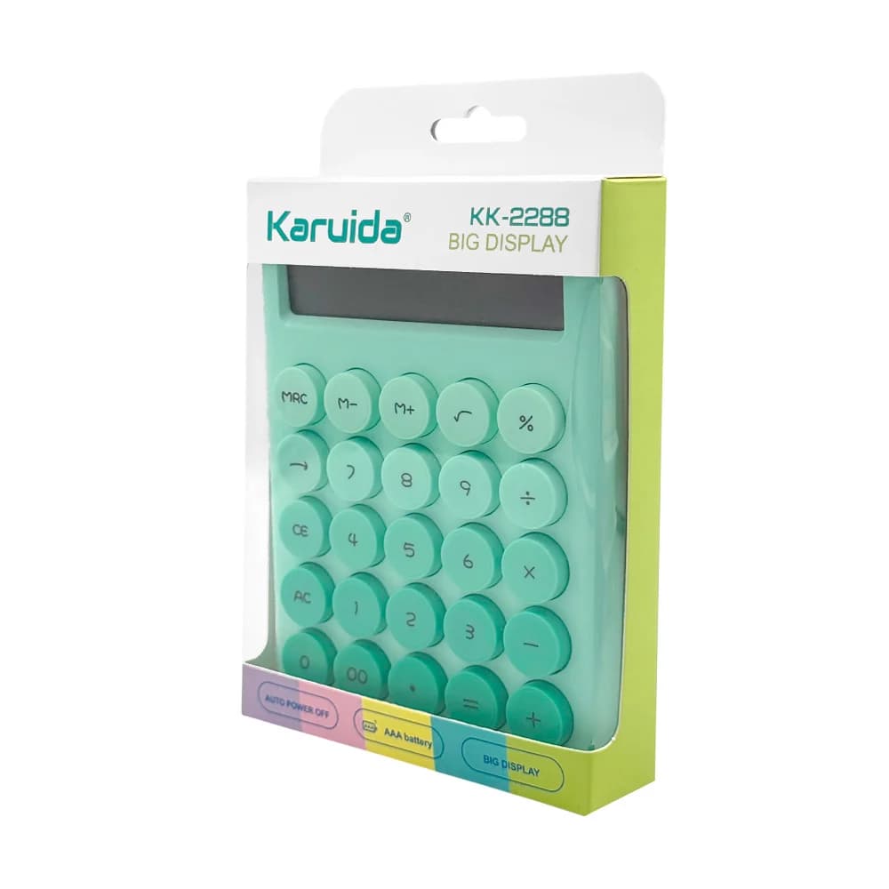 ماشین حساب کاریودا Karuida مدل KK-2288 خورشیدی — تصویر ۶