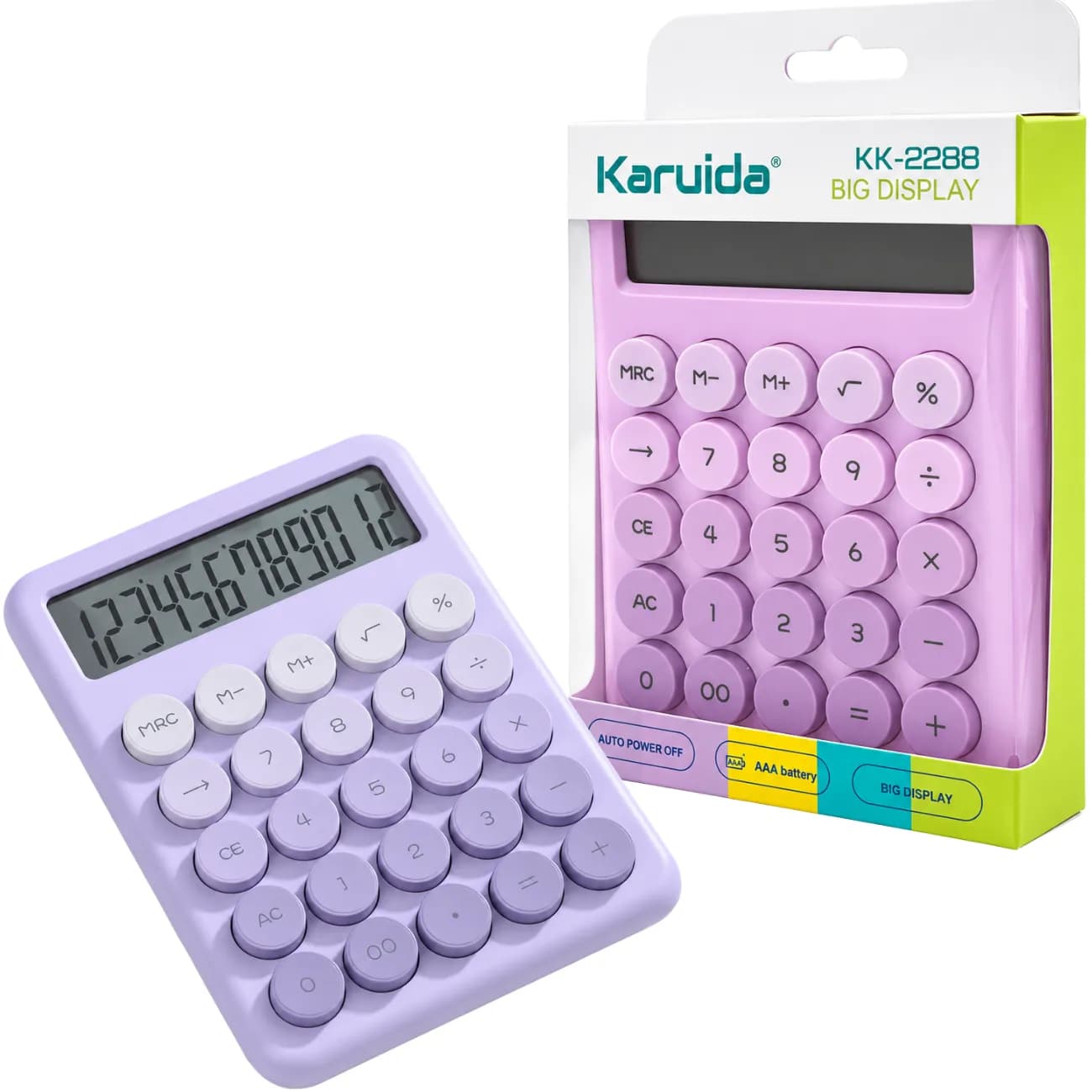 ماشین حساب کاریودا Karuida مدل KK-2288 خورشیدی — تصویر ۵