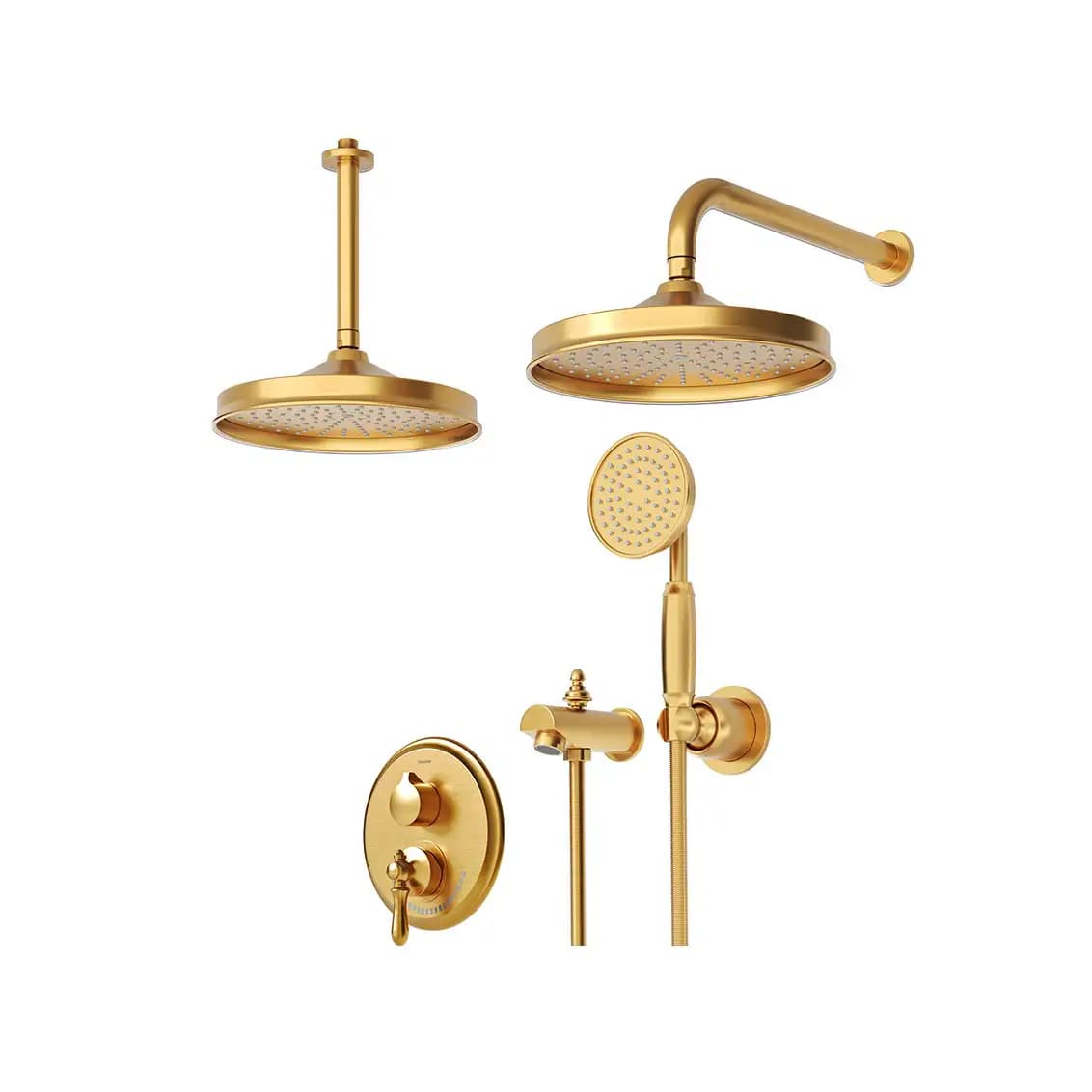 شیر توکار حمام تیپ 4 زیگموند طلامات شودر BRASS — تصویر ۳