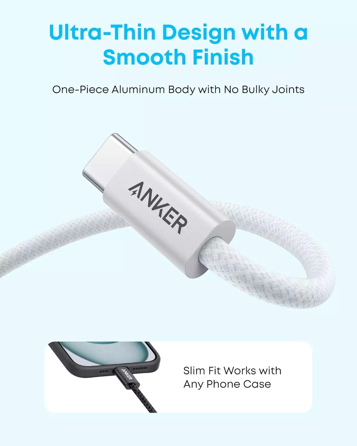 کابل 1 متر انکر USB A به USB C انکر Anker USB-A to USB-C 1m Cable A8052 — تصویر ۱۱