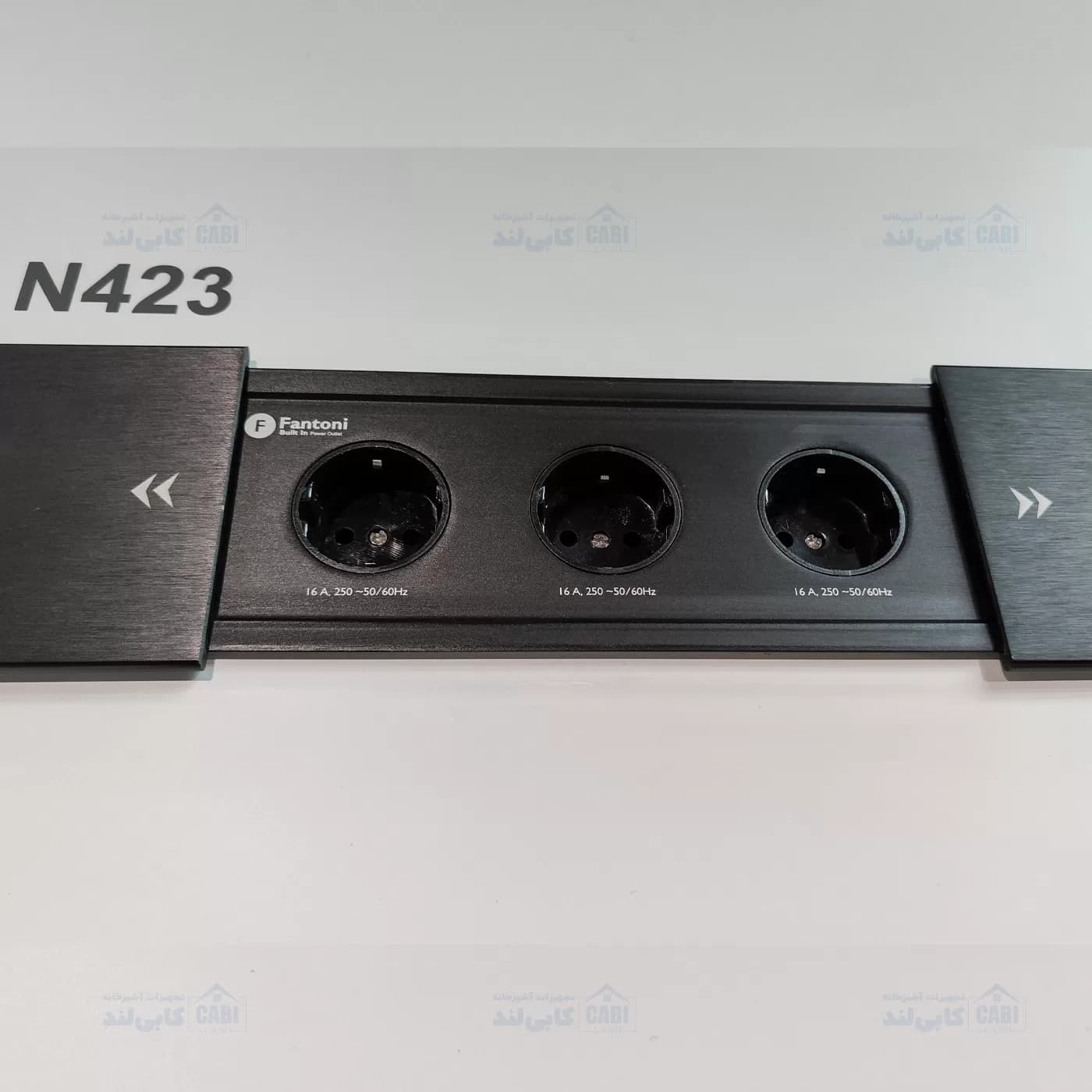 پریز برق کشویی دو طرفه اسلاید بازشو مدل اسلیم فانتونی N423 و N422 — تصویر ۳