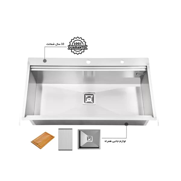 سینک پرنیان استیل Ps 4209 توکار — تصویر ۲