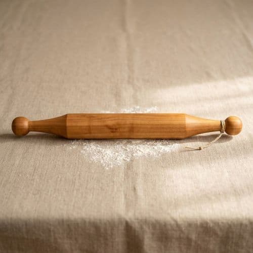 وردنه چوبی شیرینی پزی دسته دار حرفه‌ای — تصویر ۶