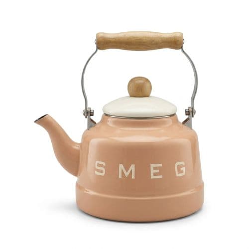 کتری لعابی طرح اسمگ (SMEG) با دسته چوبی ارگونومیک 2/5 لیتری — تصویر ۵