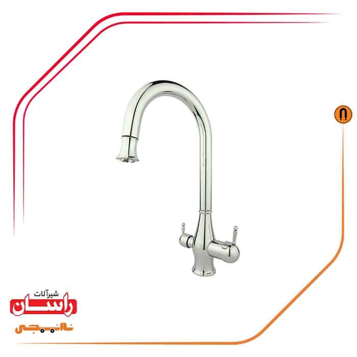 شیر ظرفشویی تصفیه دار آشپزخانه راسان مدل رزا