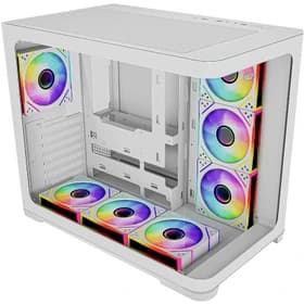 کیس کامپیوتر اوست GT AQ18 MW RGB Mid Tower سفید — تصویر ۴