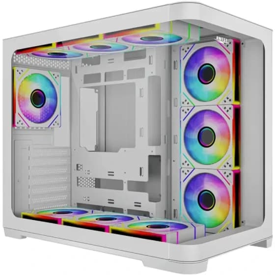 کیس کامپیوتر اوست GT AQ18 MW RGB Mid Tower سفید