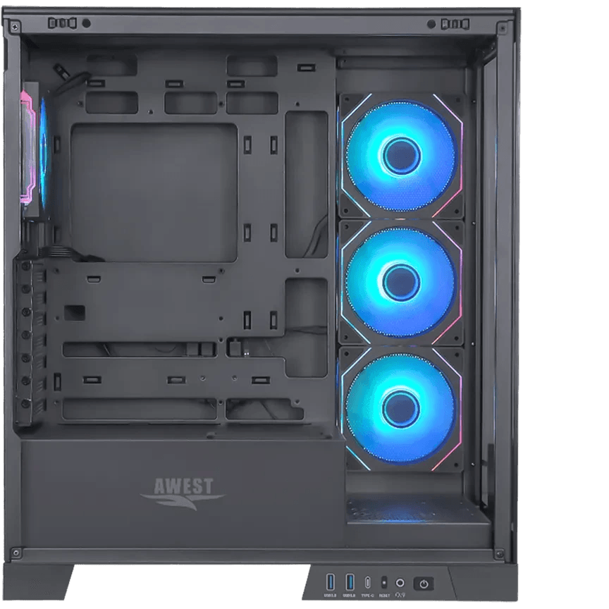 کیس کامپیوتر اوست GT AQ16 MB ARGB Mid Tower مشکی — تصویر ۱۲
