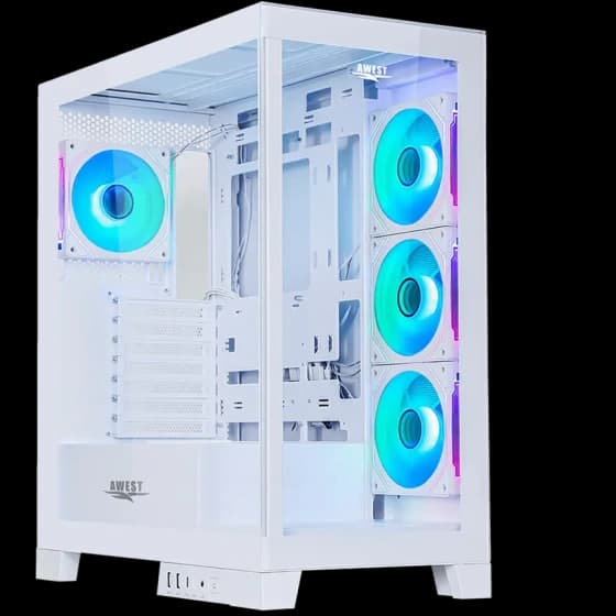 کیس کامپیوتر اوست GT AQ16 MW ARGB Mid Tower سفید