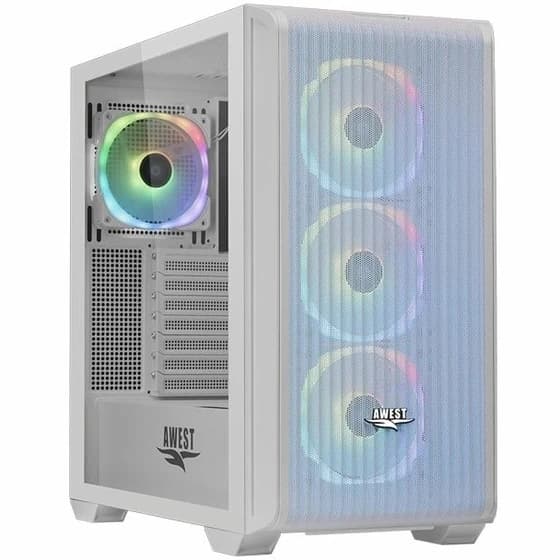 کیس کامپیوتر اوست GT AV302 MW ARGB Mid Tower سفید — تصویر ۷
