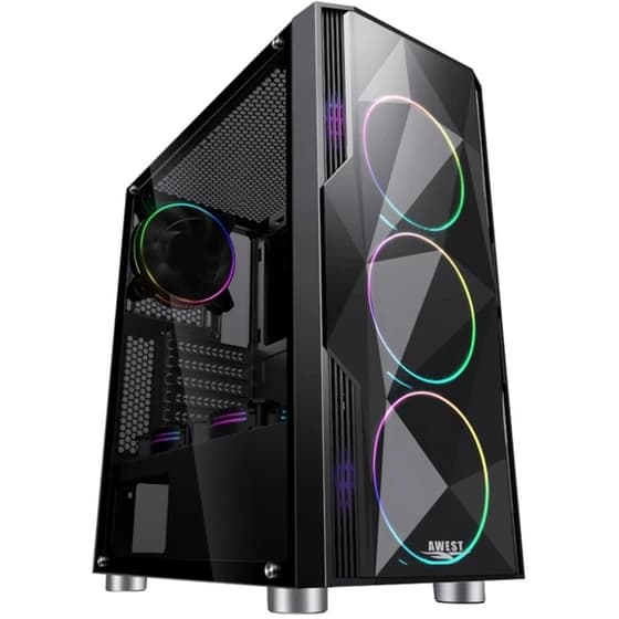 کیس کامپیوتر اوست GT AV02 BG ARGB Mid Tower مشکی — تصویر ۹