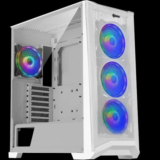 کیس کامپیوتر فاطر FG-770W RGB Mid Tower سفید — تصویر ۴