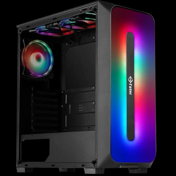 کیس کامپیوتر فاطر FG-530B RGB Mid Tower مشکی — تصویر ۴