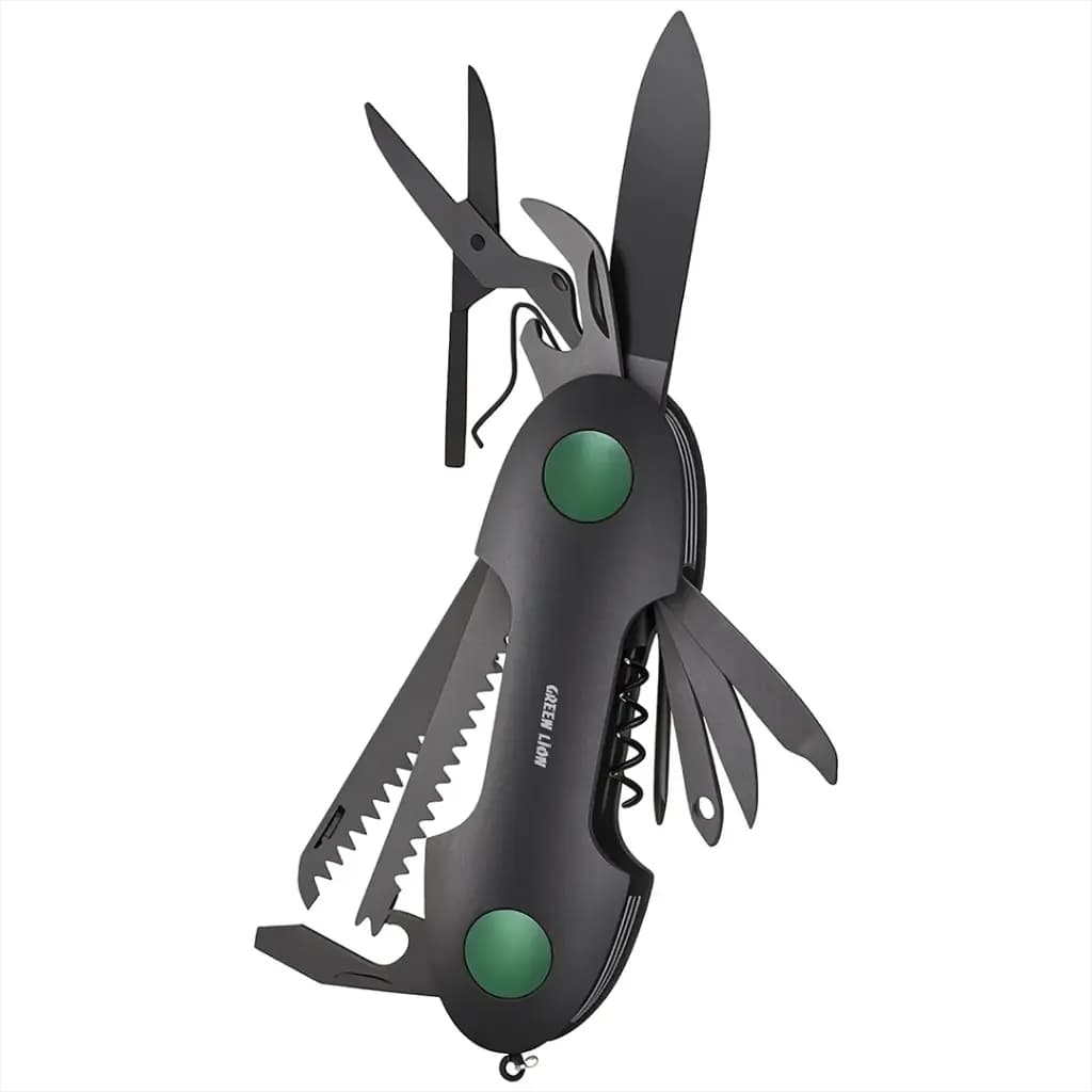 ابزار چندکاره و چاقوی جاکلیدی گرین لاین مدل Green Lion 14-in-1 Multi-Tool Key Chain Knife — تصویر ۵