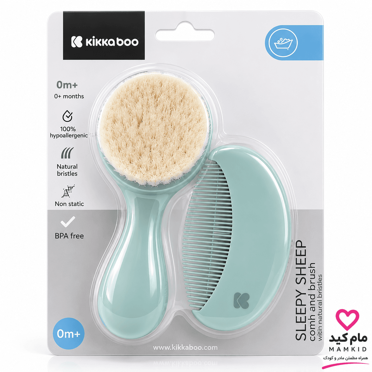 ست شانه و برس نوزاد کیکابو Kikkaboo مدل Sleepy Sheep — تصویر ۵