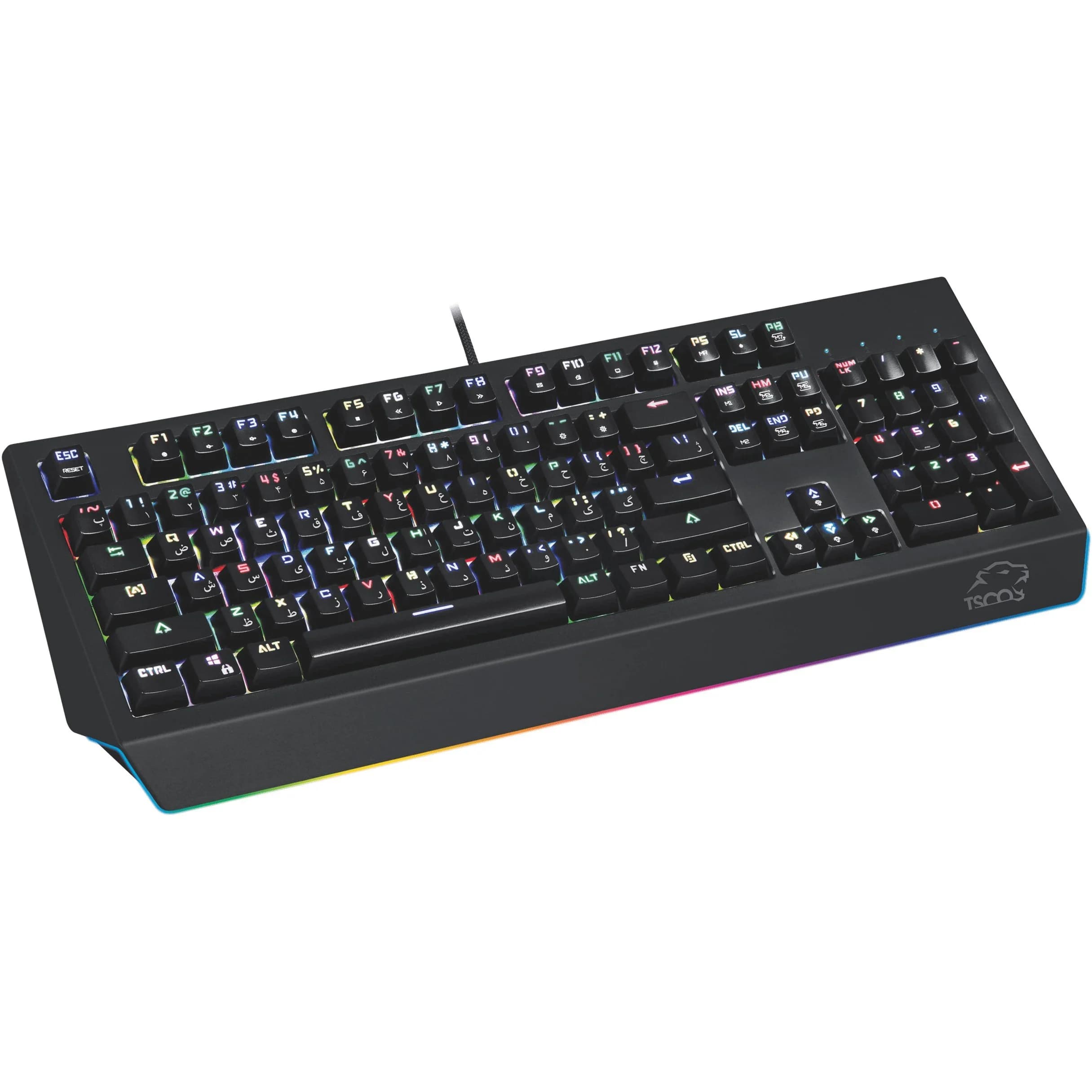 کیبورد گیمینگ تسکو مدل GK8127 با نورپردازی RGB — تصویر ۲