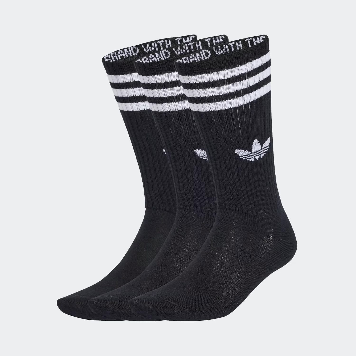 جوراب زنانه و مردانه آدیداس مدل 3Pairs Of 3 Stripes High Crew Socks — تصویر ۲