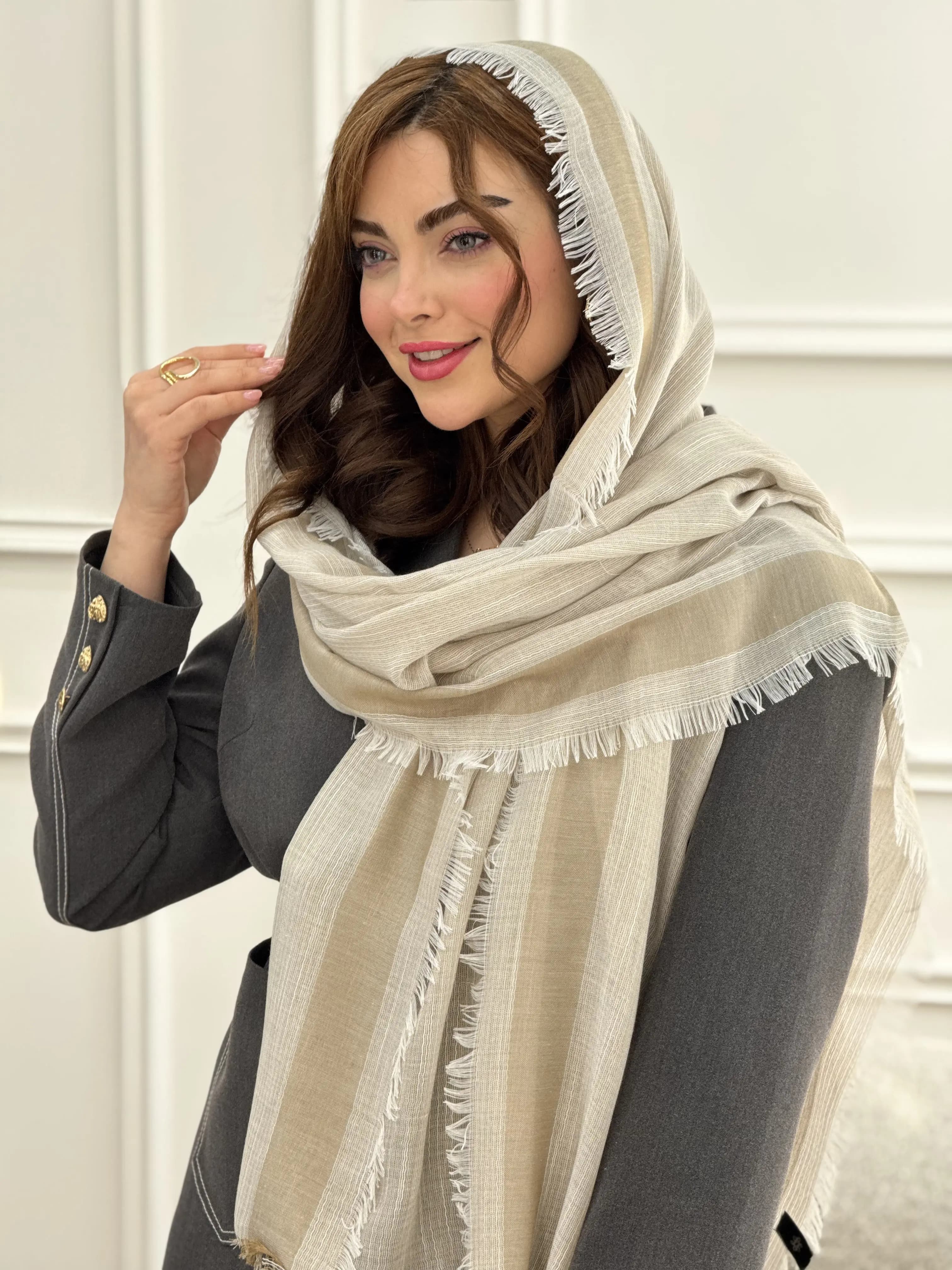 شال نخی ملانژ دورریش — تصویر ۴