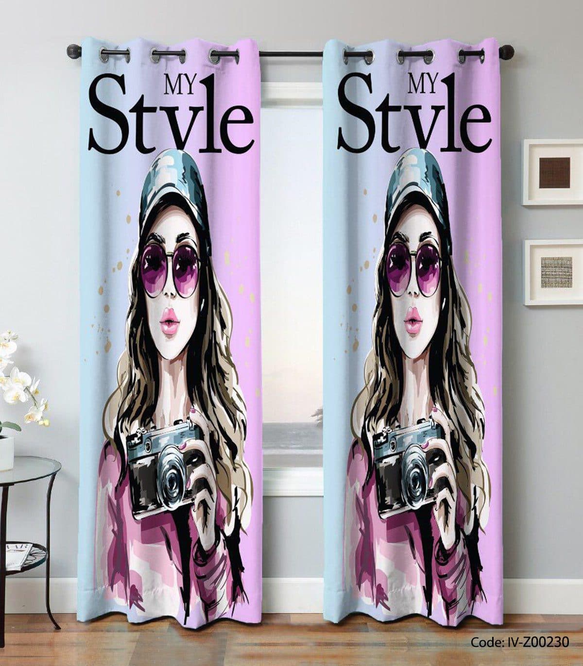 پرده پانچی اتاق کودک دخترانه مدل MY STYLE 2 — تصویر ۲