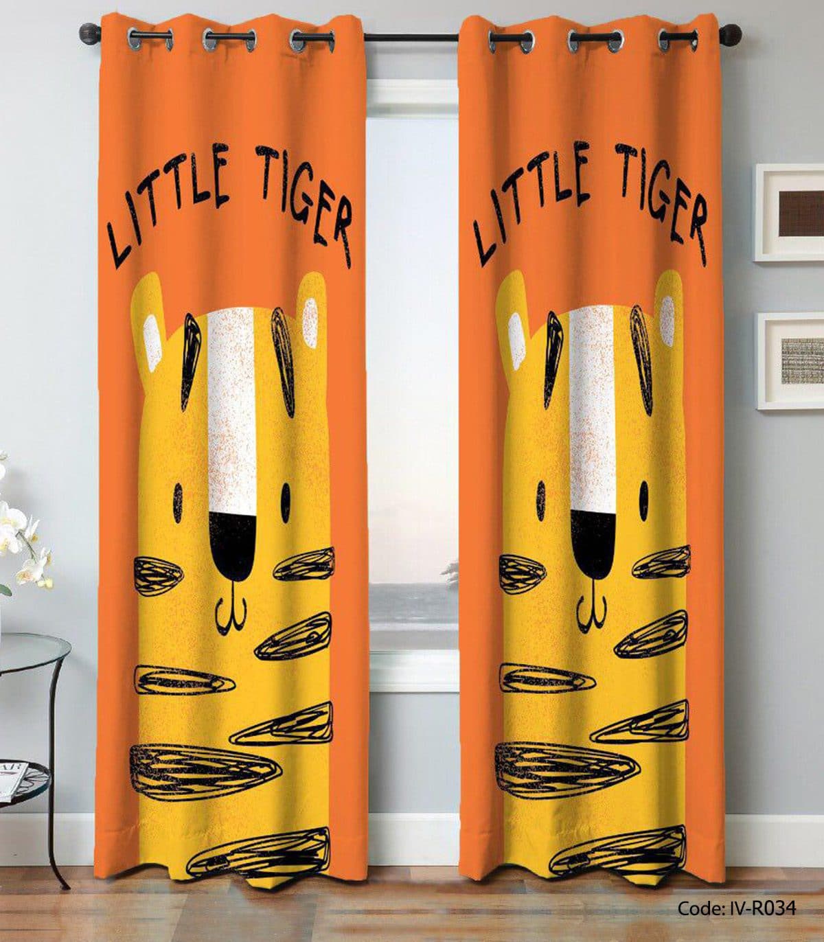پرده پانچی دو تکه اتاق کودک مدل LITTEL TIGER — تصویر ۲