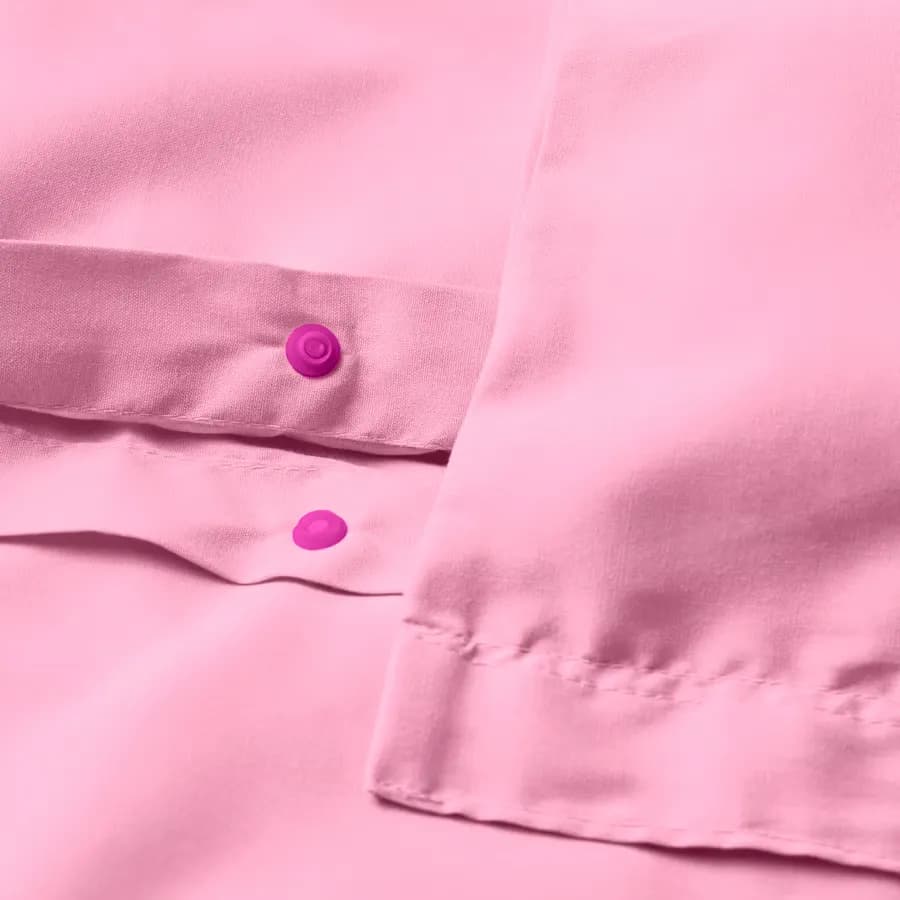 روتختی و روبالشی، صورتی، ۱۵۰x۲۰۰/۵۰x۸۰ سانتی‌متر ایکیا مدل PILTANDVINGE — تصویر ۵