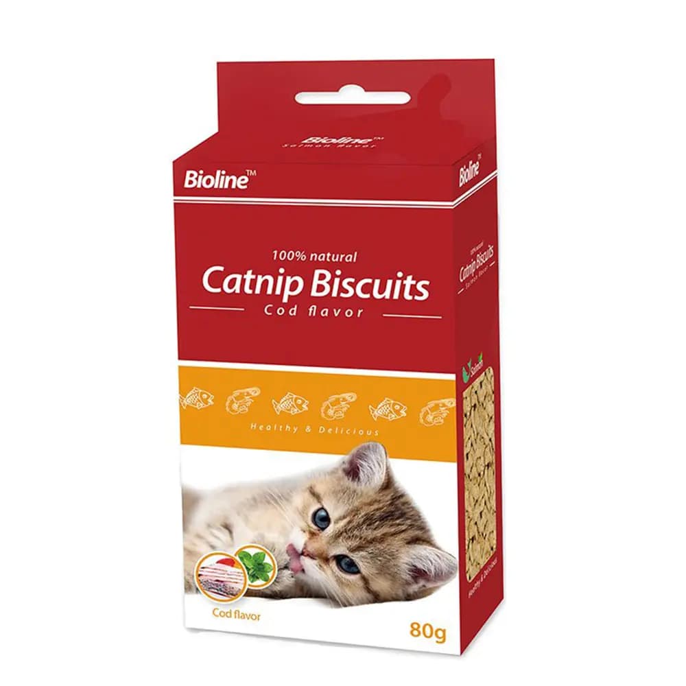 تشویقی بیسکویتی گربه با طعم کت نیپ و کاد بایولاین – Catnip Biscuit