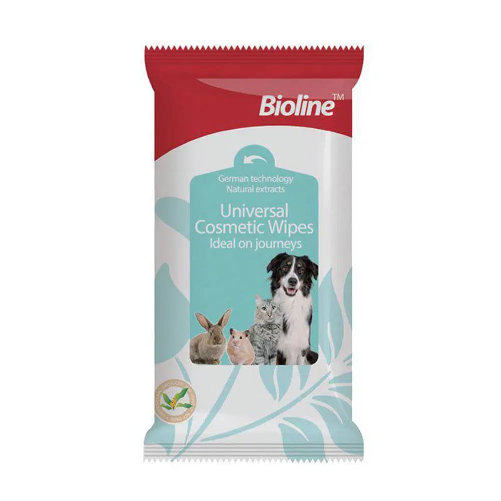 دستمال مرطوب جیبی سگ و گربه بایولاین – Bioline Universal Wipes — تصویر ۳