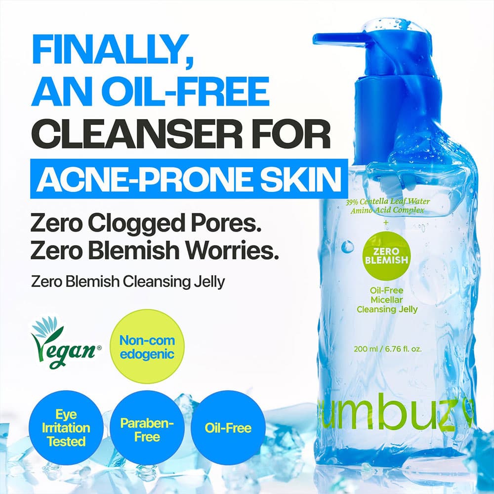 ژل میسلار بدون چربی زیرو بلمیش نامبوزین ضد جوش و پاک کننده عمقی پوست numbuzin Zero Blemish Oil-Free Micellar Cleansing Jelly — تصویر ۶