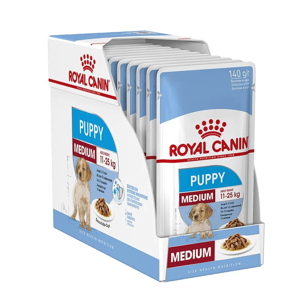 پوچ توله سگ مدیوم پاپی رویال کنین Medium Puppy Wet